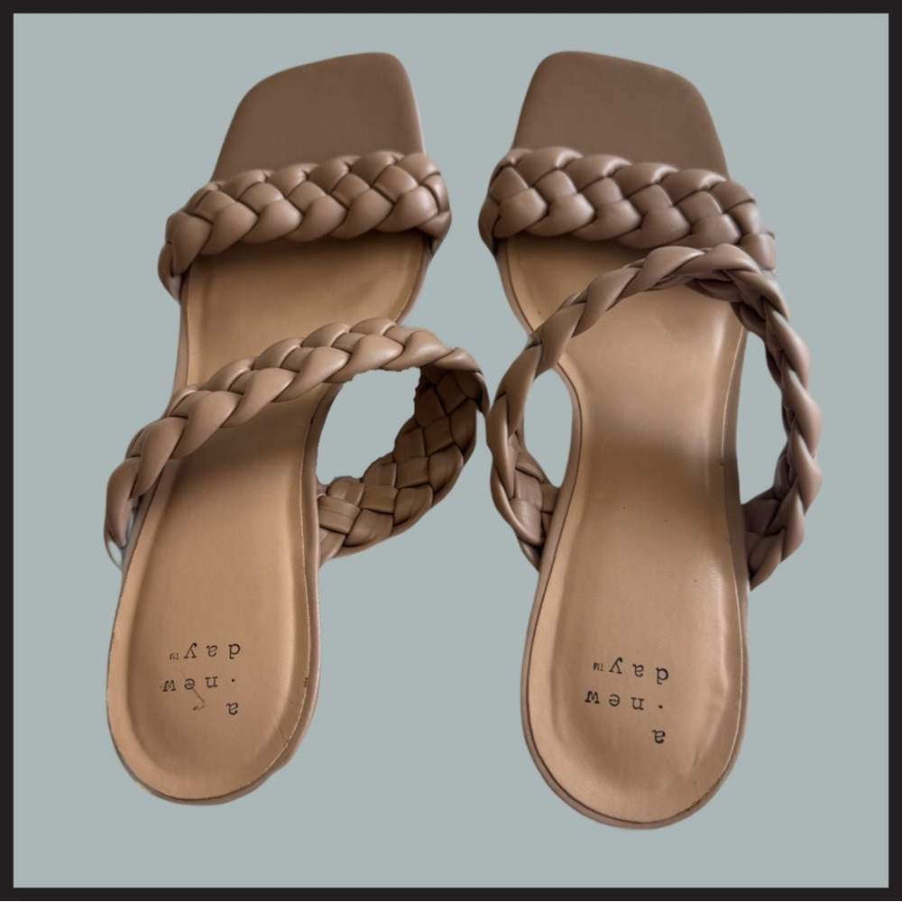 A New Day Women's Tan Braided Sandals